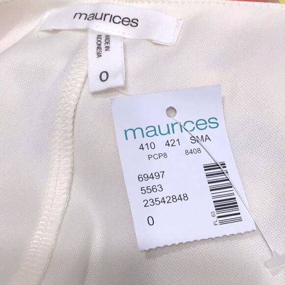 Maurices NEW Ruffled Cream Floral Print Dress - Picture 11 of 13